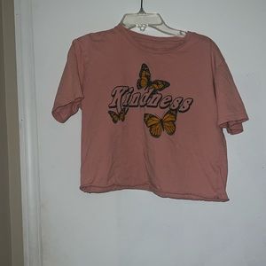 Light pink cropped shirt